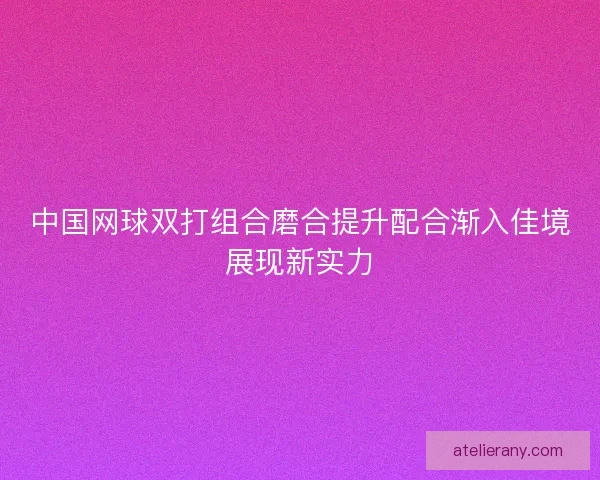 中国网球双打组合磨合提升配合渐入佳境展现新实力