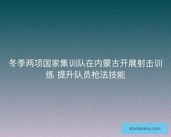 冬季两项国家集训队在内蒙古开展射击训练 提升队员枪法技能
